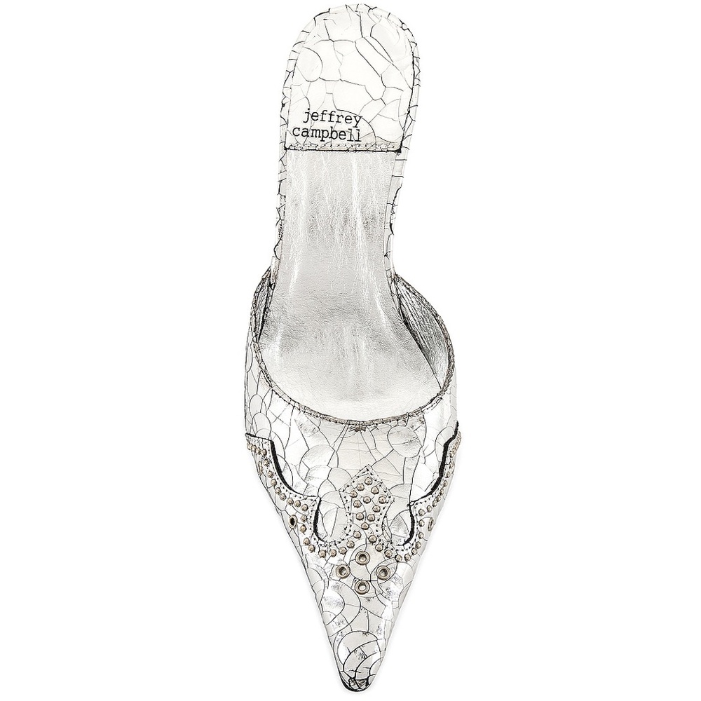Jeffrey Campbell Silver Mules